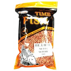 Пелет для риболовлі, флет, Art Fishing, розмір 3мм, 500г, смак Хробак